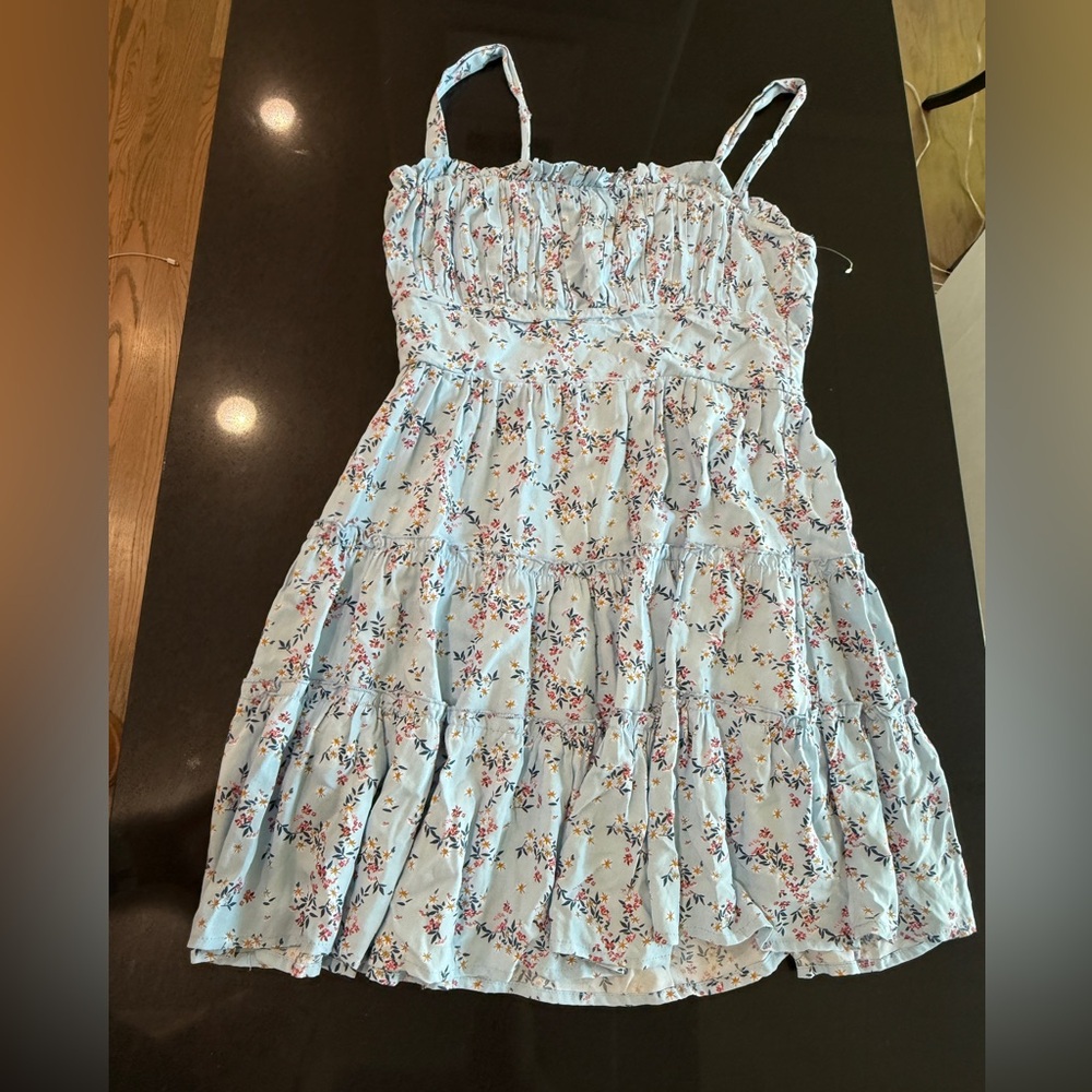 Altar'd State Blue Floral Smocked Dress